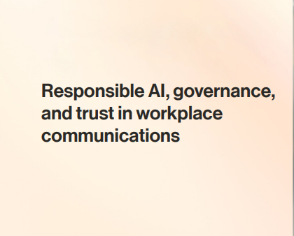 Responsible AI, governance, and trust in Government workplace communications