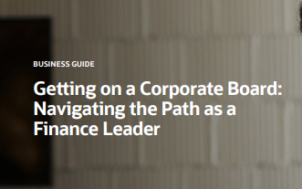 Getting on Corporate Board Navigating Path as Finance Leader